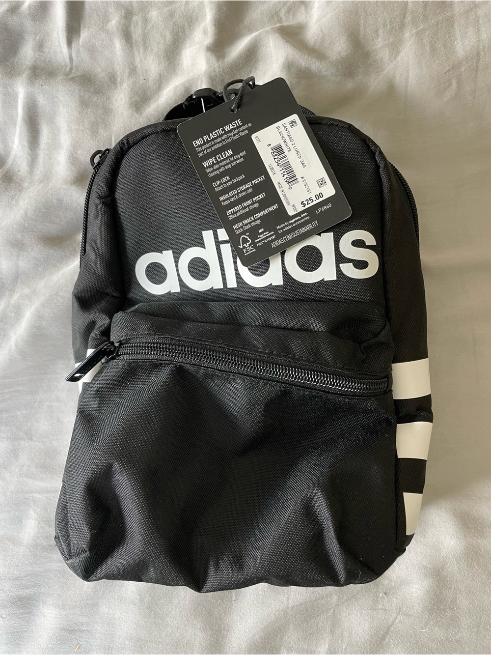 Adidas Santiago 2 Lunch Bag Black and White